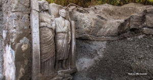 A Life-Sized Relief of a Married Couple Emerges from a Tomb at Pompeii’s Porta Sarno