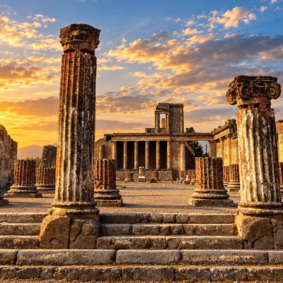 Naples to Sorrento All-Inclusive Transfer with Pompeii Archaeological Site